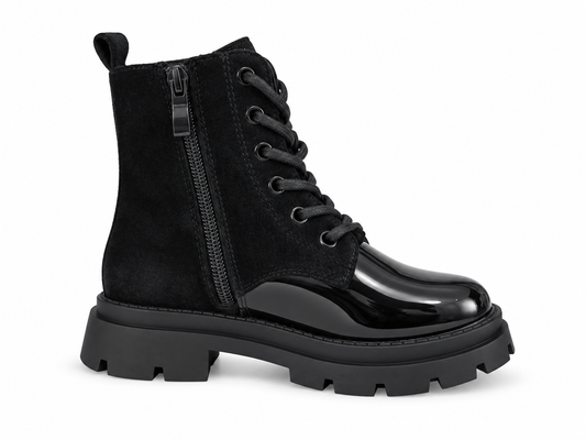 Doremi 7625-24 black studded heart boots heart-inner