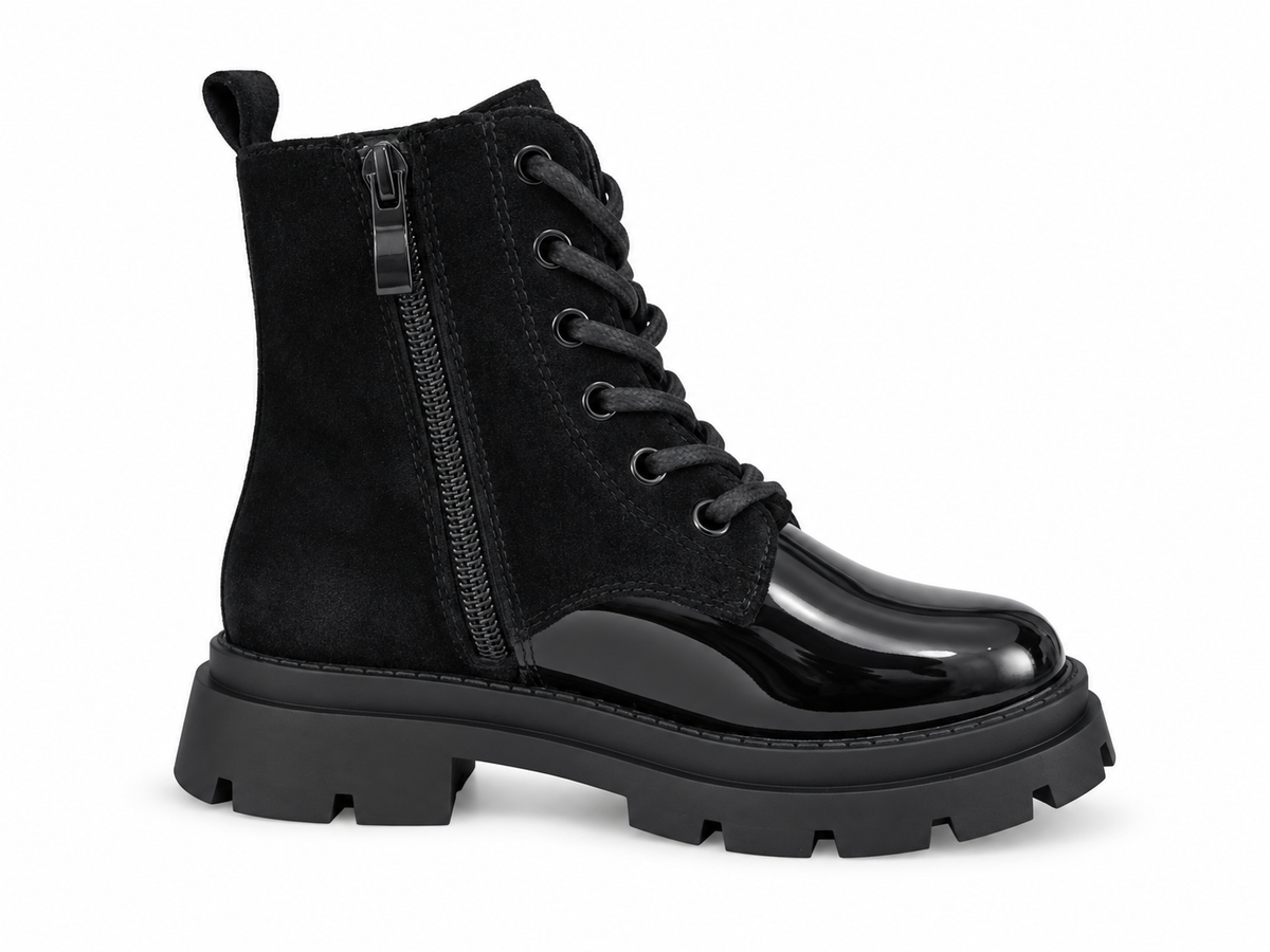 Doremi 7625-24 black studded heart boots heart-inner