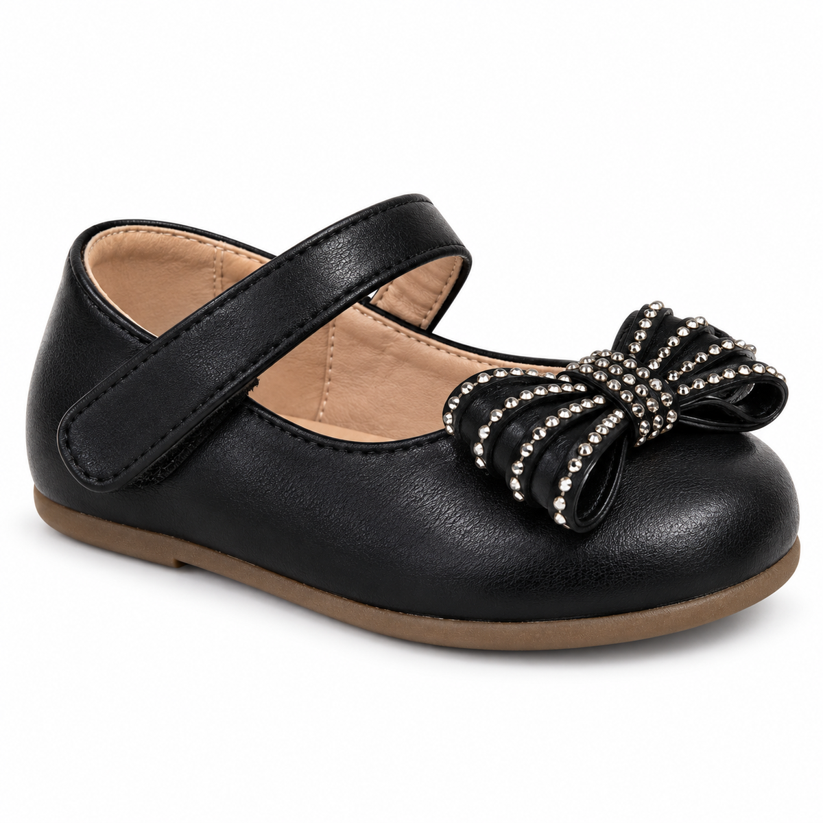 Doremi BB624-S girls bow Mary Jane ballet flats - Black