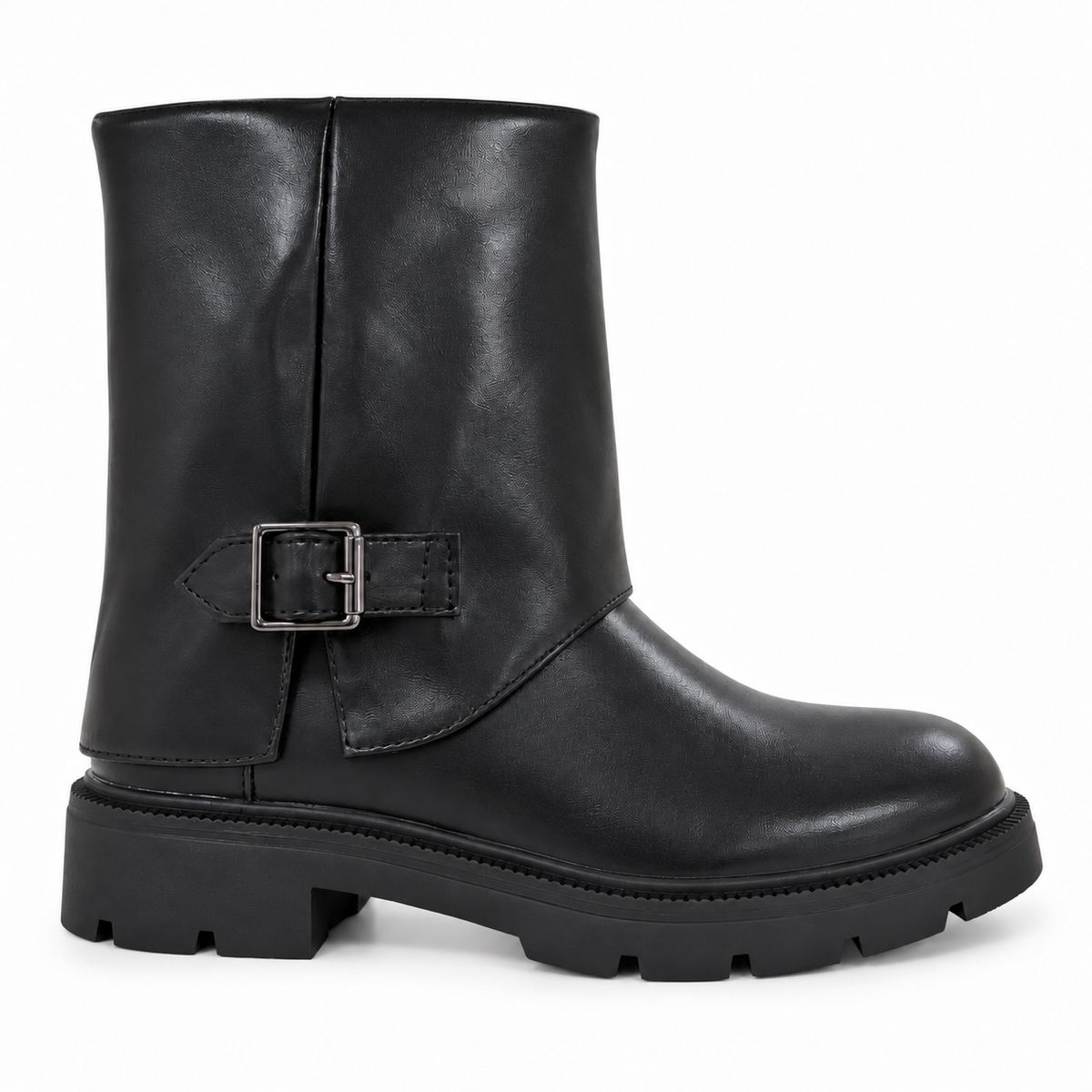 Doremi black buckle boots right-side