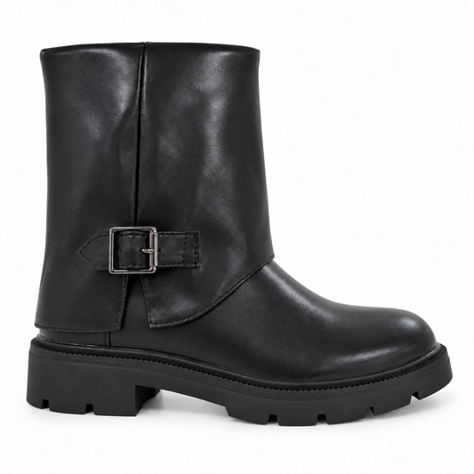 Doremi black buckle boots right-side