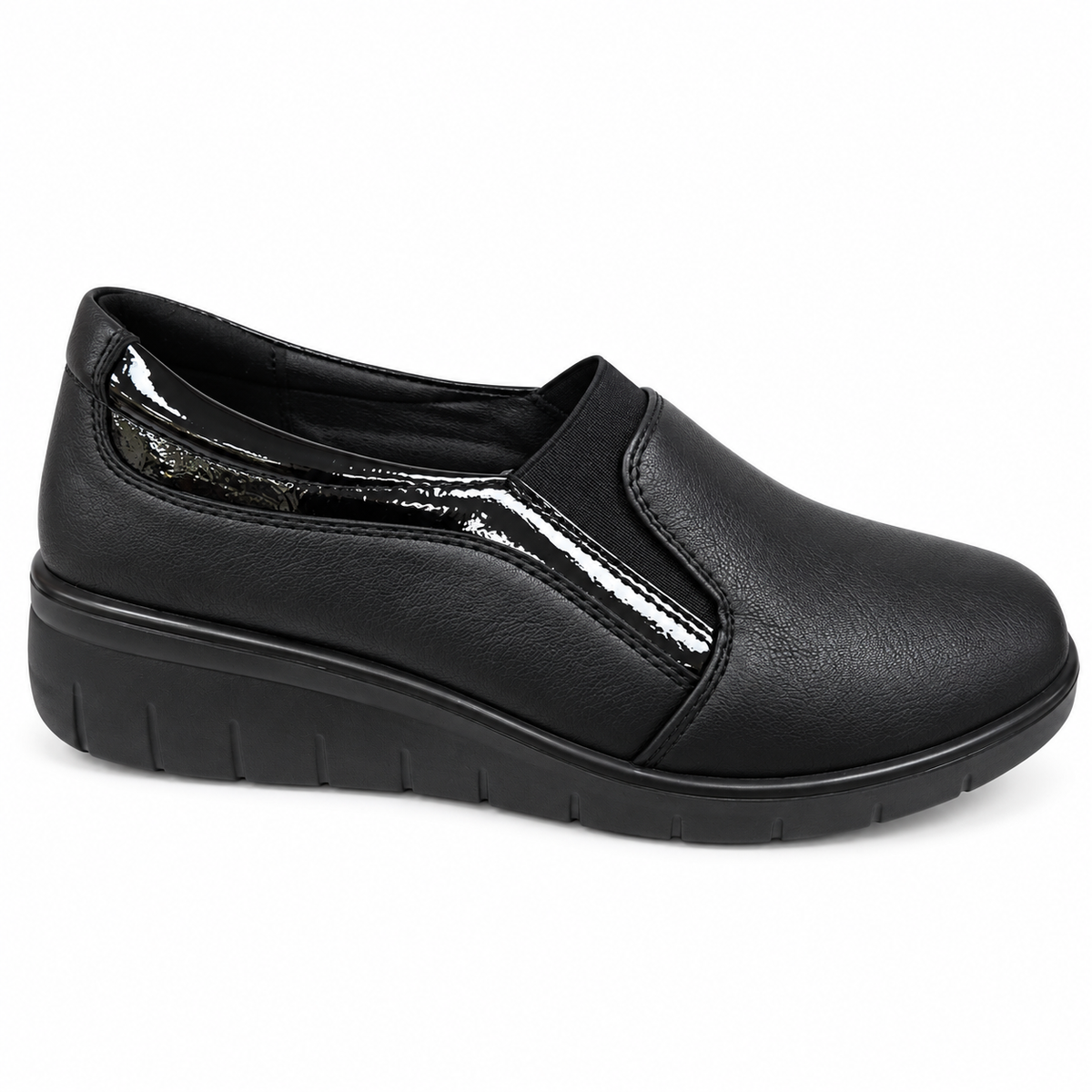 SD76088 black shoes, side view