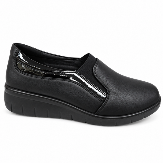 SD76088 black shoes, side view
